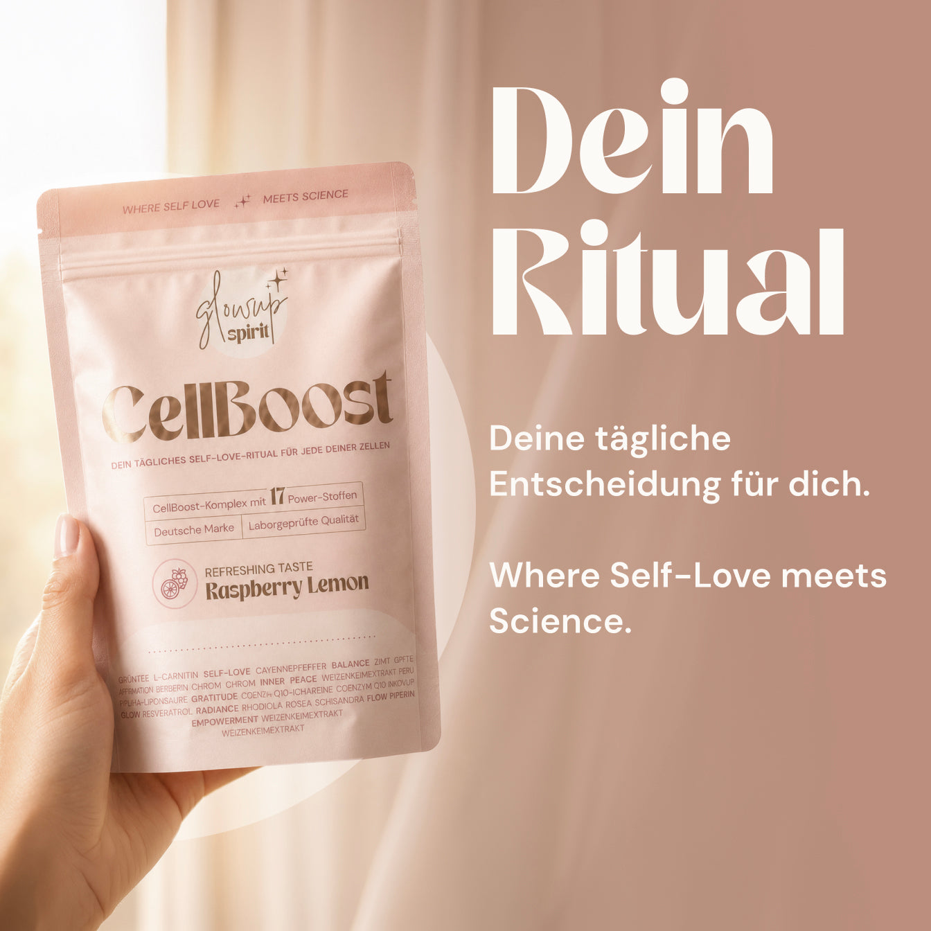 CellBoost – Longevity-Drink mit 17 Power-Stoffen | Raspberry Lemon